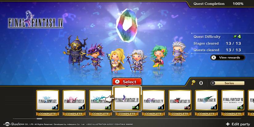 How Many Characters Are In Theatrhythm: Final Bar Line?