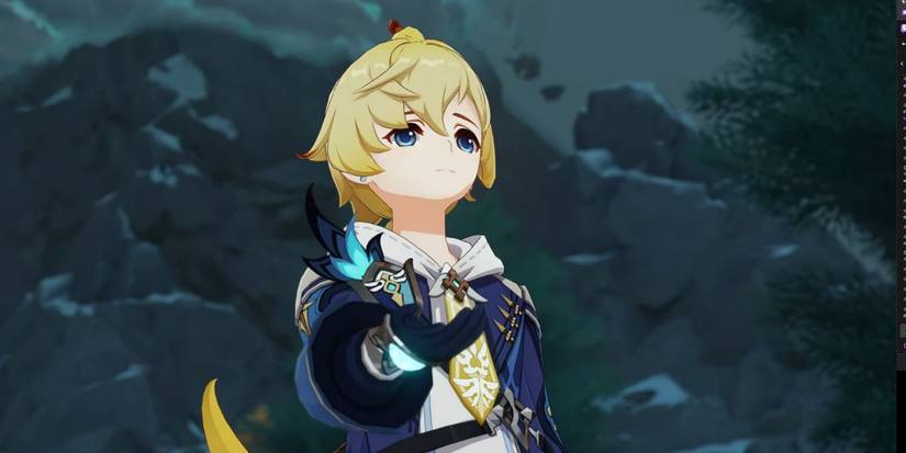 Genshin's impact Mika reaches out in Dragonspine.