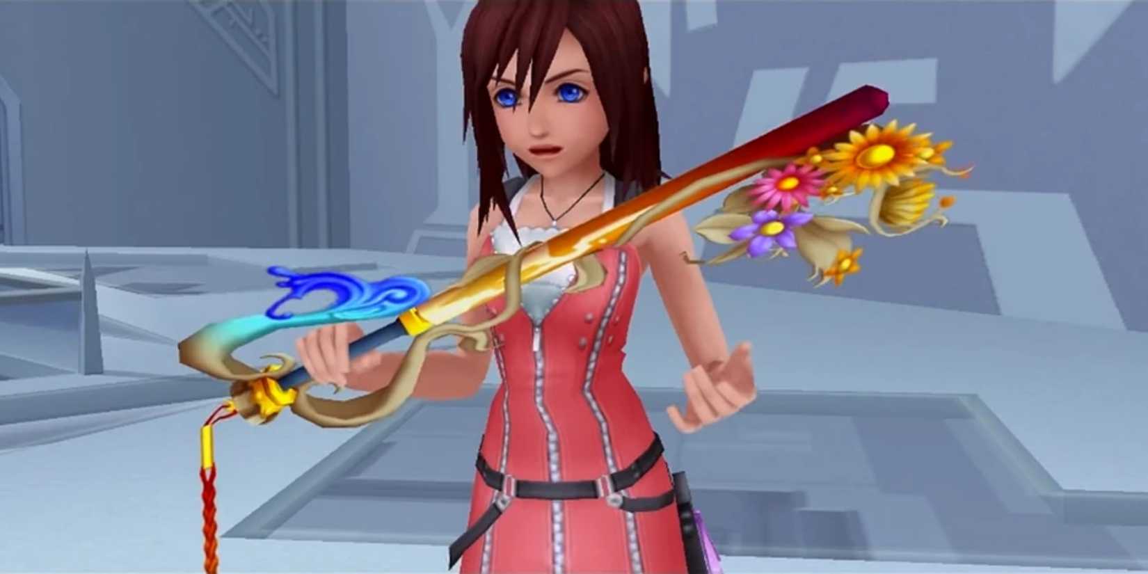 Kairi who holds Destiny's embrace Keyblade Kingdom Hearts 2.