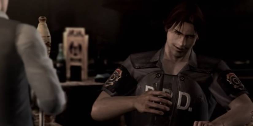 Kevin having a drink at Jacks Bar in Resident Evil: Outbreak.