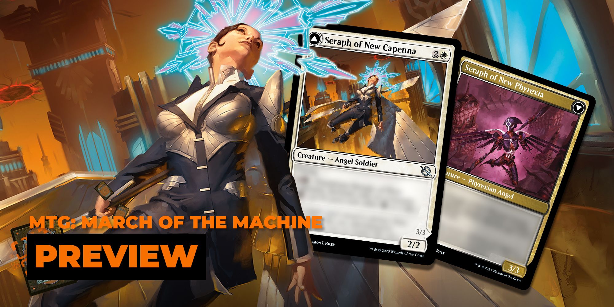 MTGプレイマット　Phyrexian　Angel Shattered Angel | New Phyrexia - Chinese - Simplified | Star