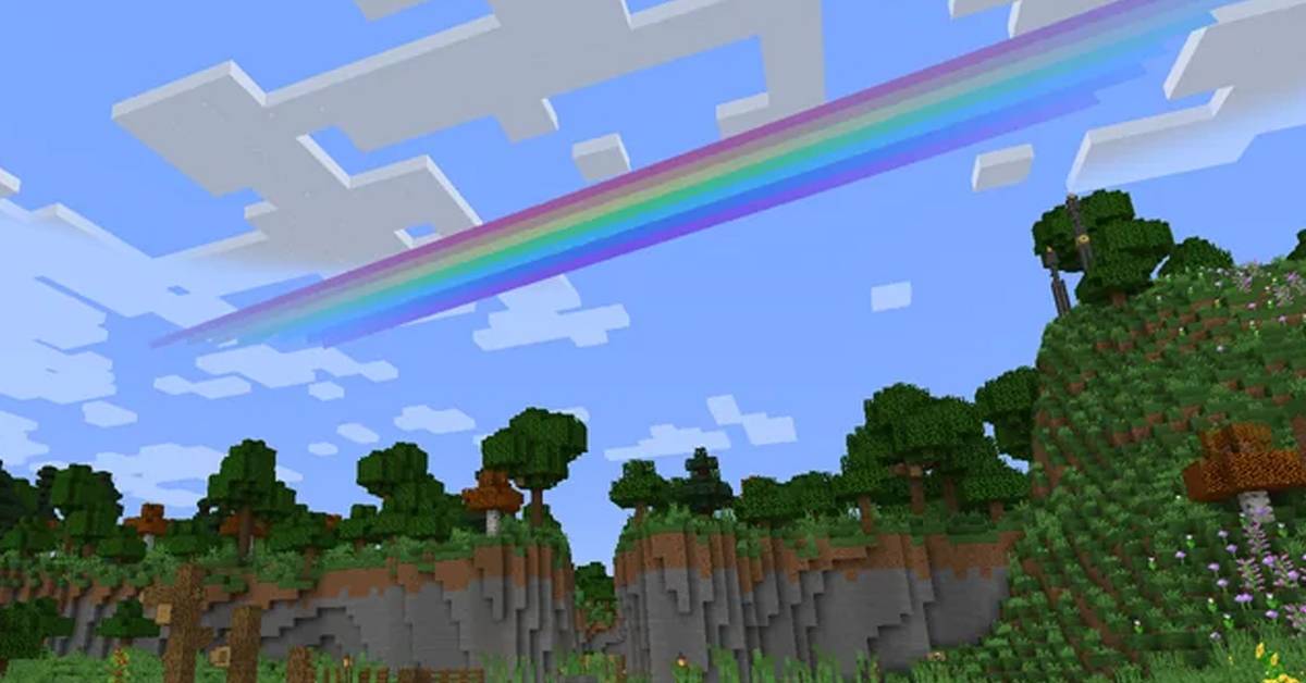 Rainbow Minecraft Build Rainbow Mansion | Minecraft