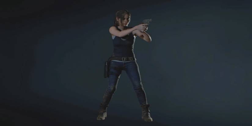A screenshot of a normal custom Claire in Resident Evil 2.