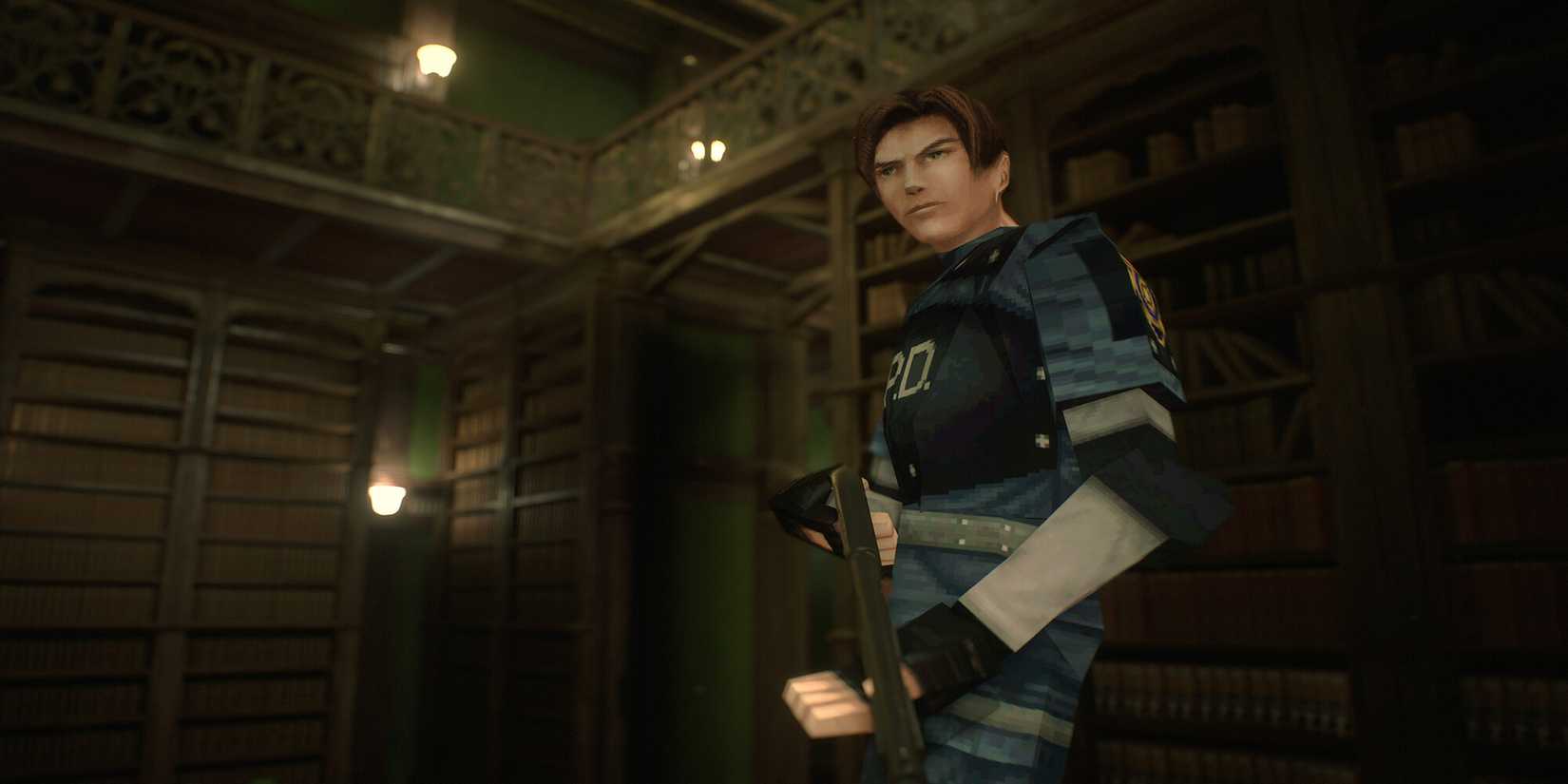Screenshot of the classic 98 Leon in Resident Evil 2 Remake.