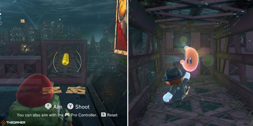 Super Mario Odyssey - Inside an Iron Girder Power Moon location