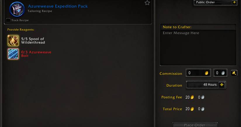 How To Make And Accept Crafting Orders In WoW: Dragonflight