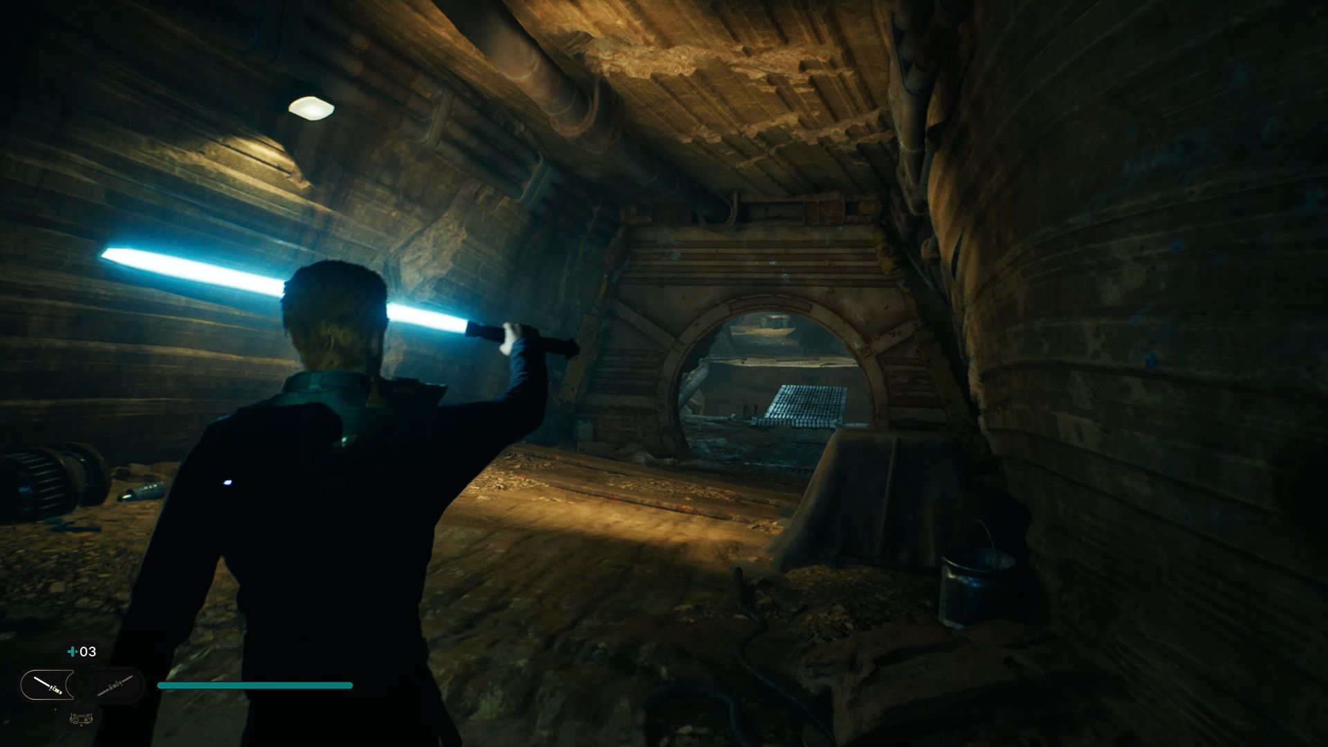 Star Wars Jedi Survivor, Find Gyro Module, Entering the smuggling tunnels