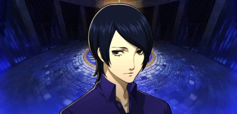 Yusuke in front of a Velvet Room background for the Emperor arcana Personas in Persona 5 Royal.