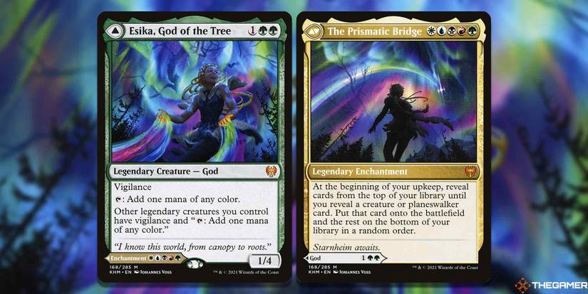 best cards for a 5 color deck mtg Esika, God of the Tree/The Prismatic Bridge 5C Magic MTG Custom Comman –  CommanderComplete main image 0