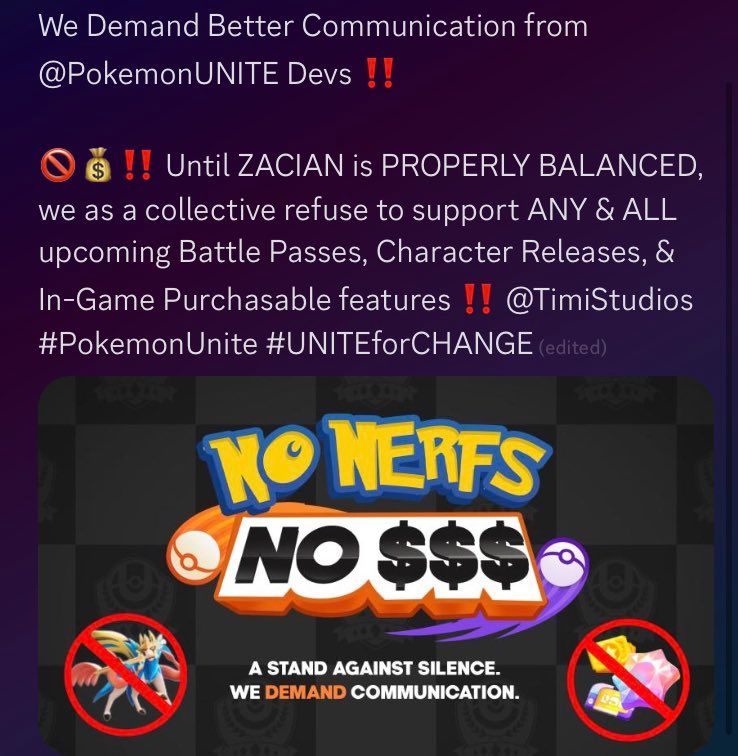 Pokemon Unite boycott