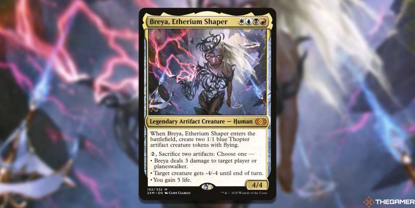 mtg breya etherium shaper commander deck Breya, Etherium Shaper [0454] [Golden Age Showcase] [Showcase: New Capenna]  [Secret Lair Drop] [Gilded Foil] – Face to Face Games main image 0