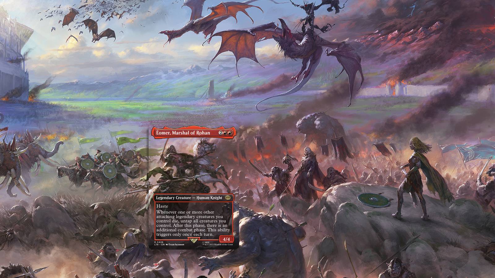 MTG's Lord Of The Rings Pelennor Fields Scene Features The Wrong Card MTG's Lord Of The Rings Pelennor Fields Scene Features The Wrong Card