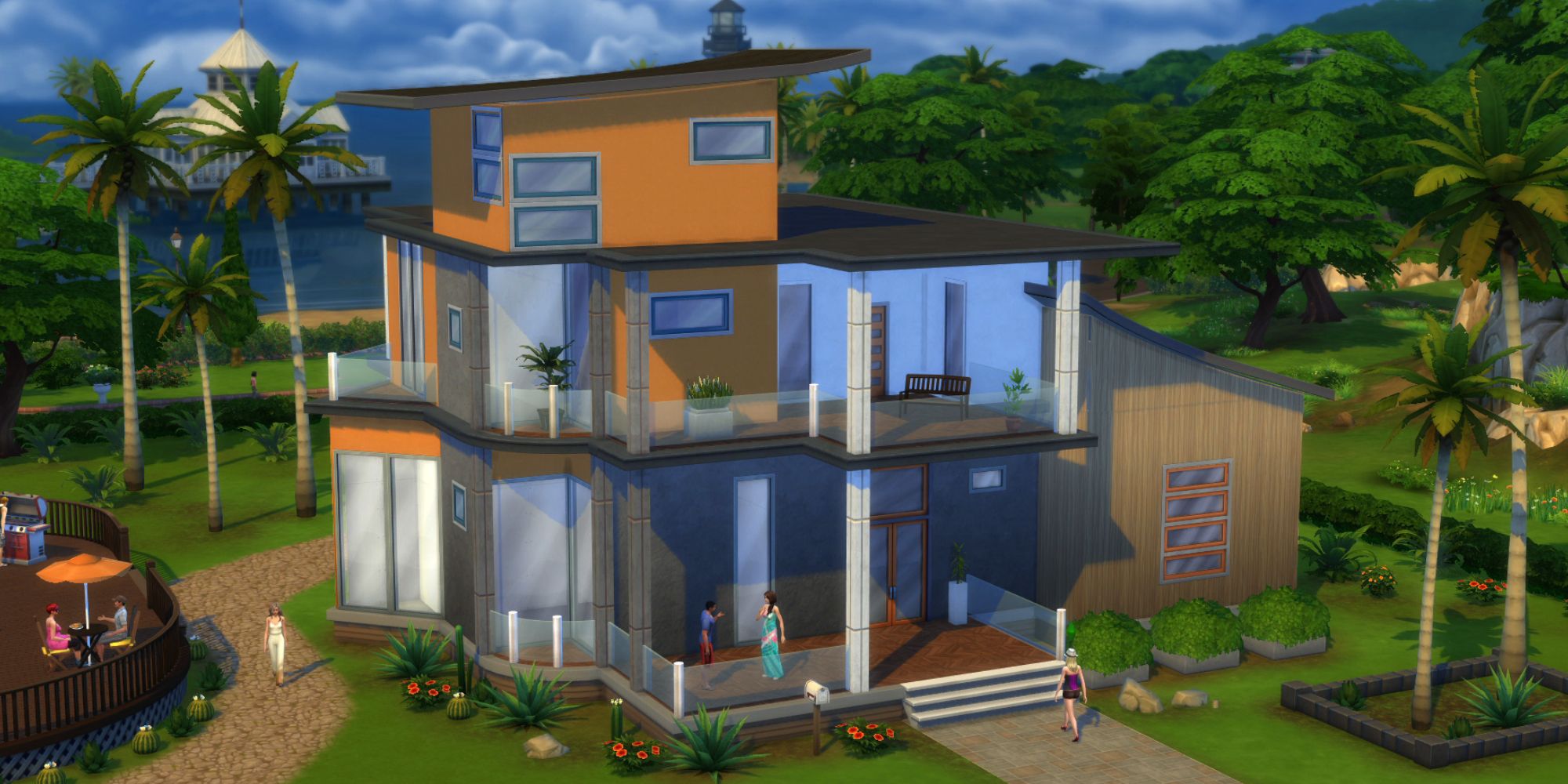 Sims 4 base game modern house