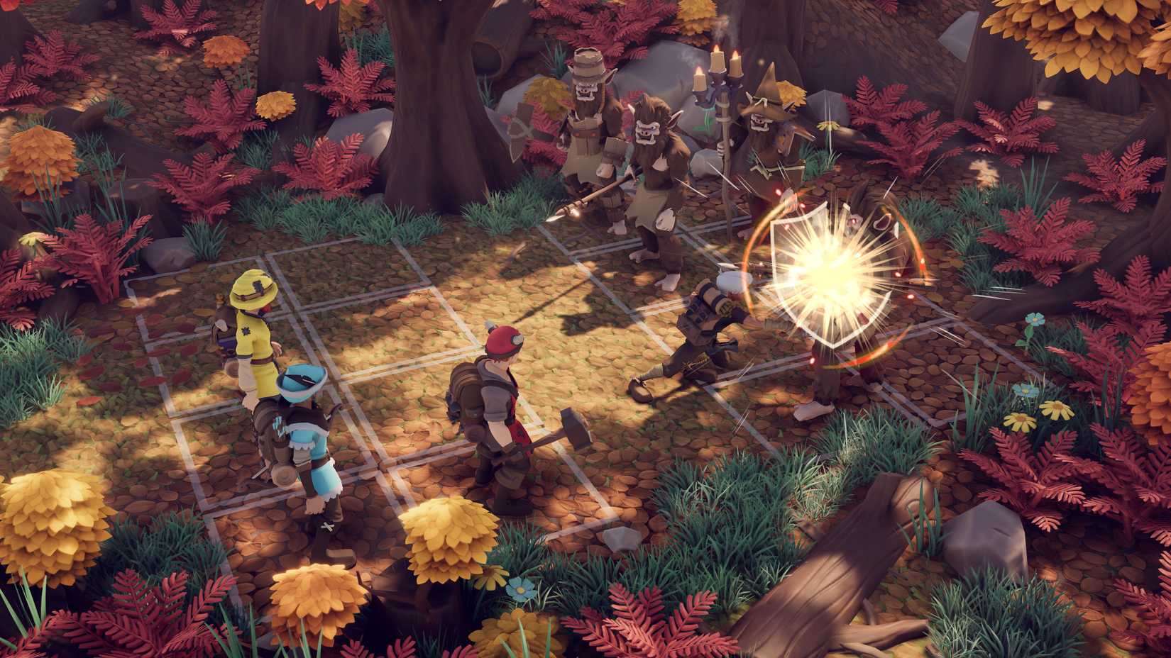 A player attacking an enemy in For The King 2.