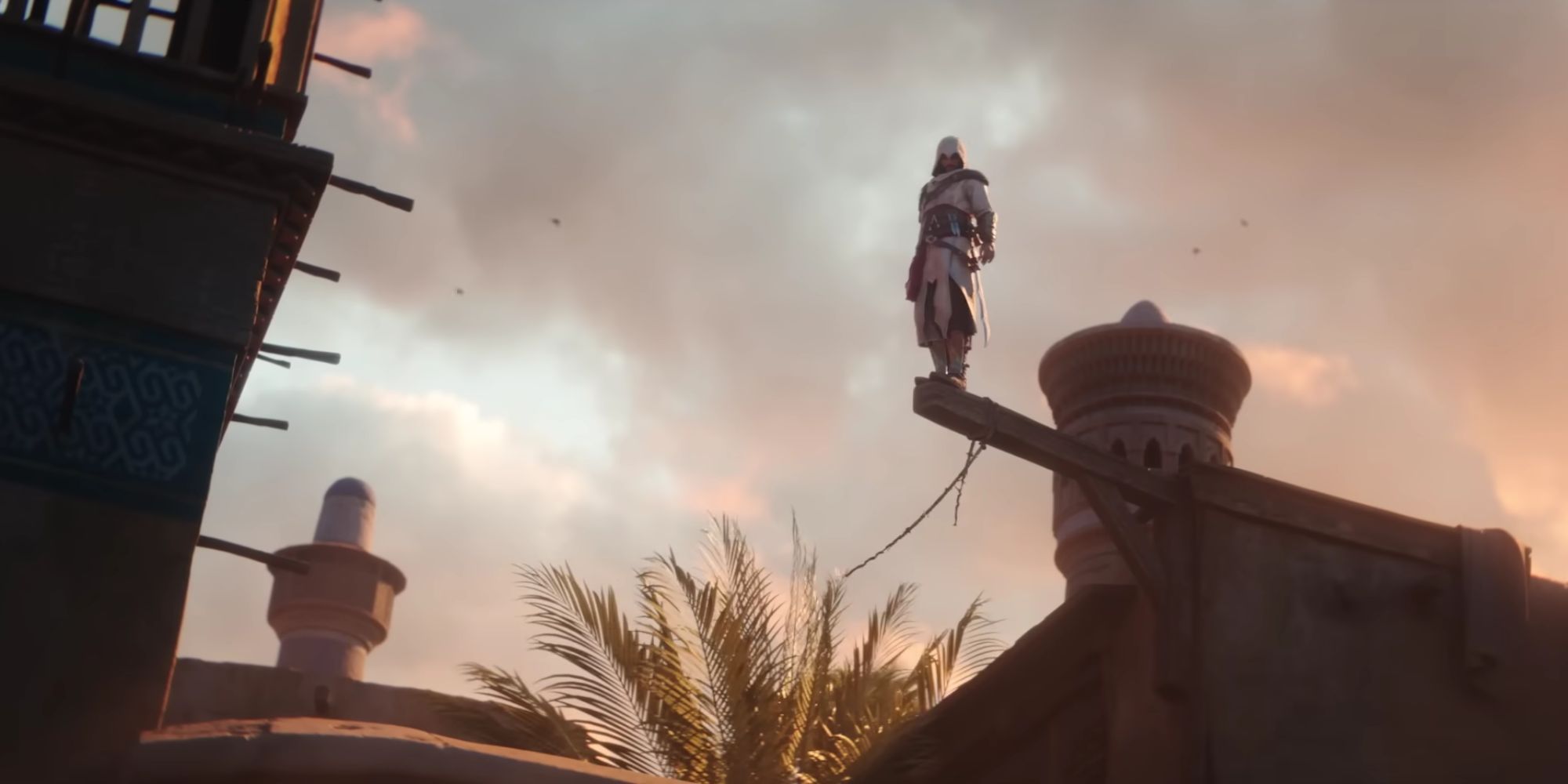Basim looking like Ezio in the Assassin's Creed Mirage reveal trailer.