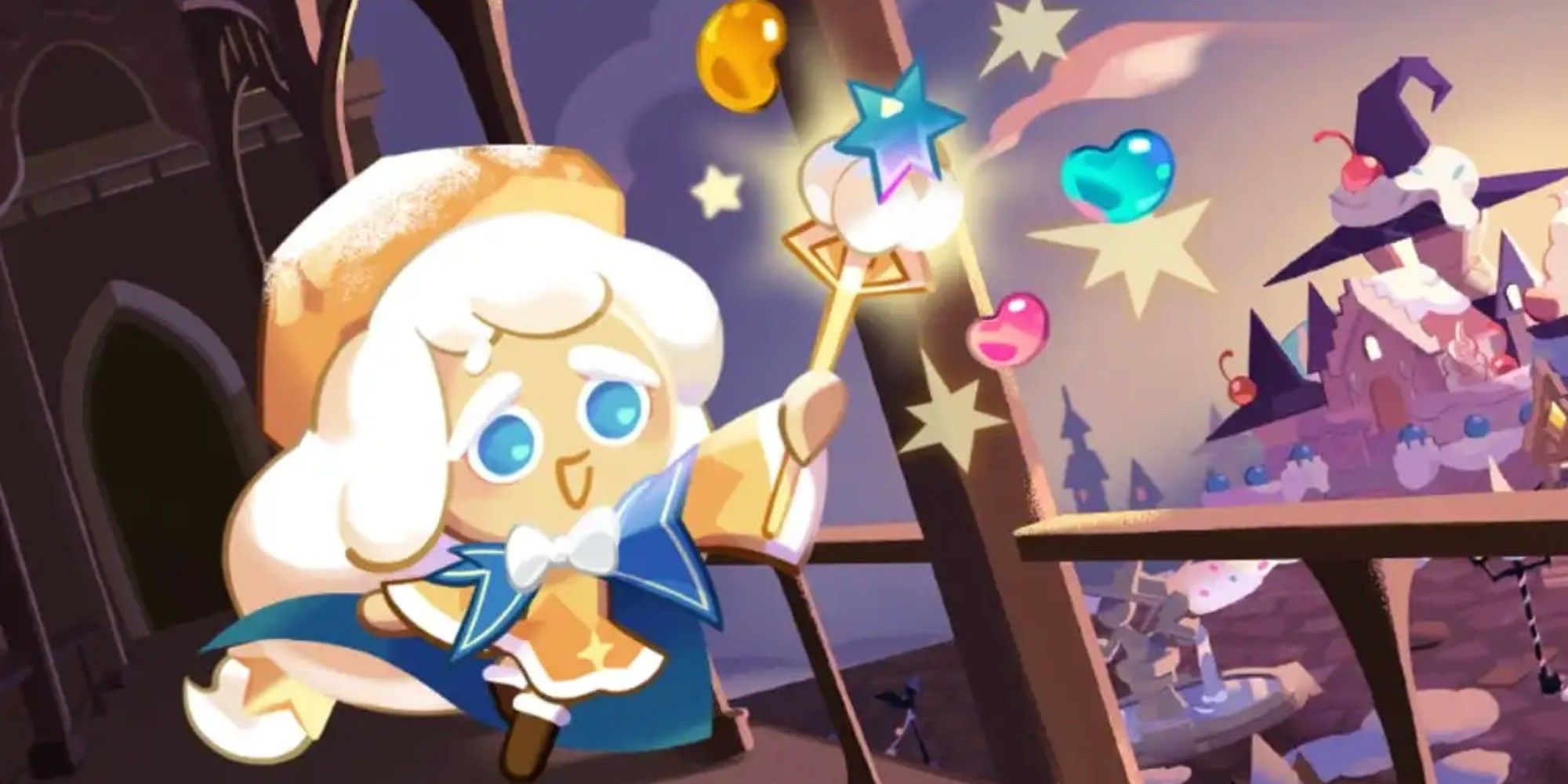 Cream Puff Cookie casts her magic off a high balcony