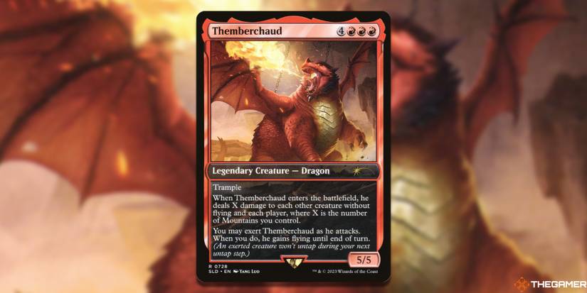 mtg themberchaud card Themberchaud [0728] [Honor Among Thieves] [Secret Lair Drop] [Foil] – Face  to Face Games main image 1