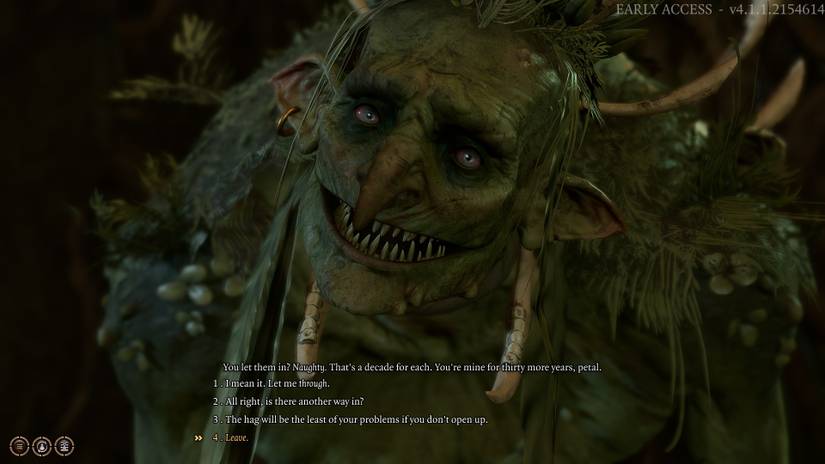 Baldur's Gate 3: Auntie Ethel In Hag Form In Dialogue