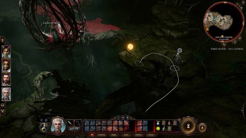 Baldur's Gate 3: Astarion Sneaking Through Auntie Ethel's Lair
