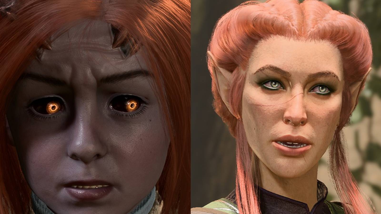 baldurs gate 3 arabelle looking scared and kagha