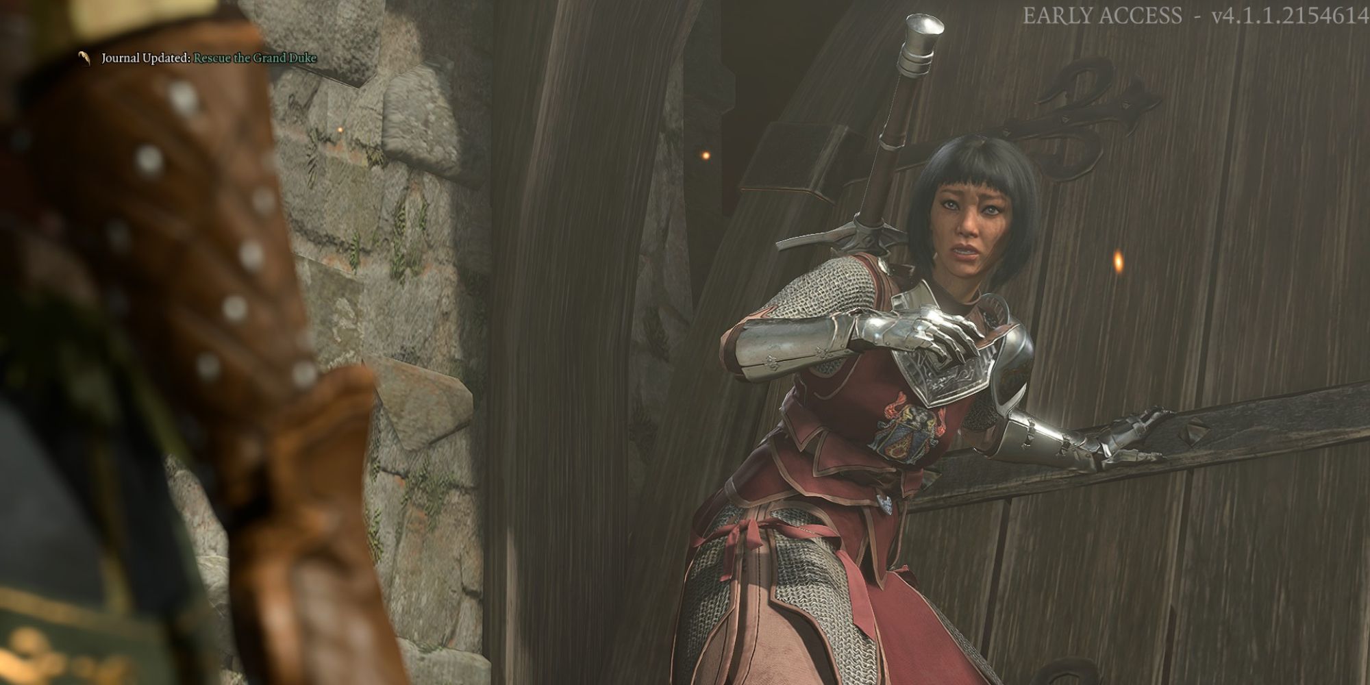 Recruta da Mão Flamejante Ephren em Baldur's Gate 3, perto de Waukeen's Rest.