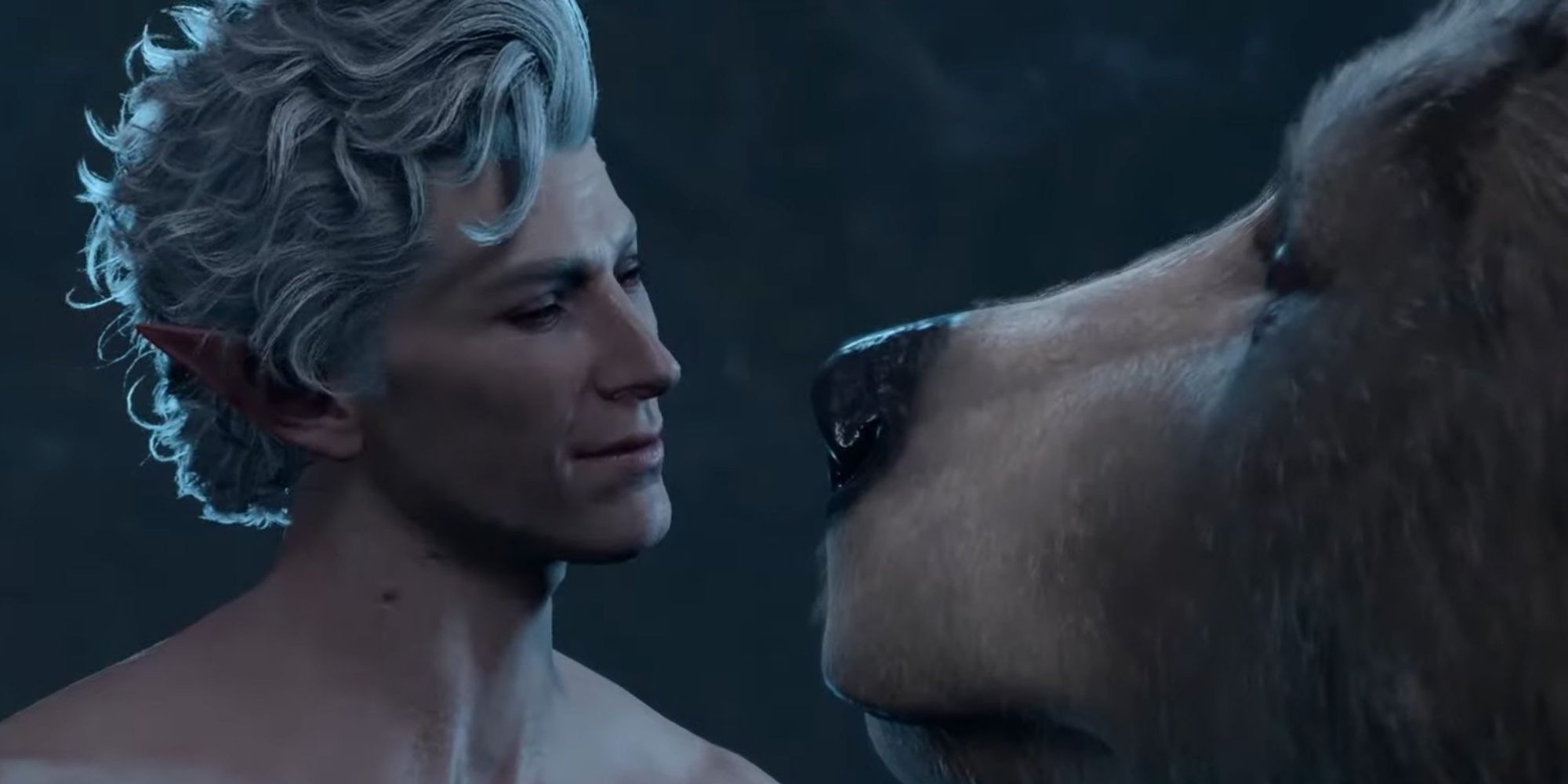 The bear romance scene in Baldur's Gate 3.