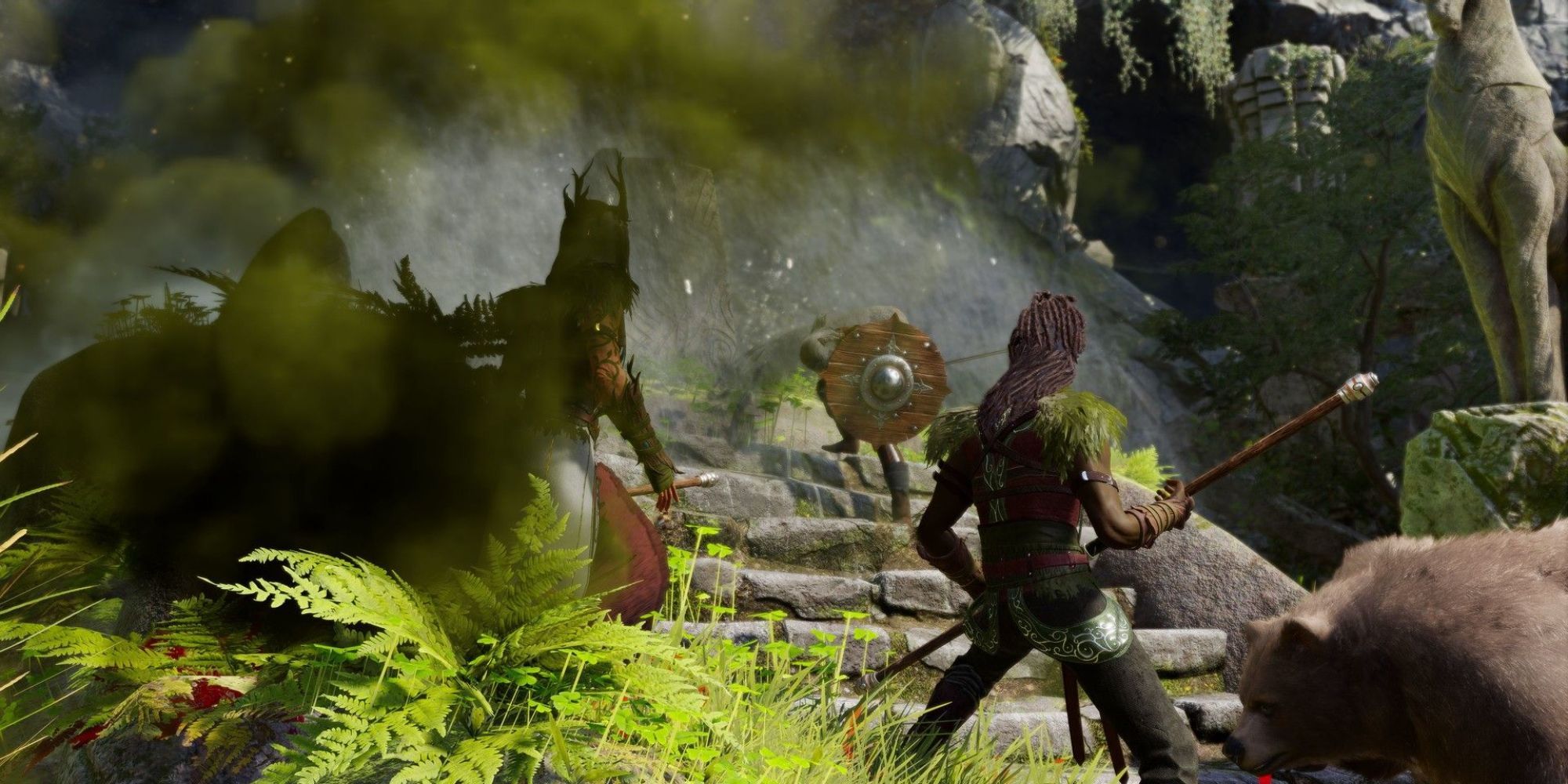 Baldur's Gate 3 - character stands in front of enemies