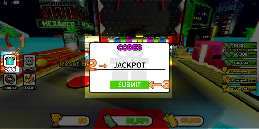 How Do I Redeem Jackpot Reign Codes? Image via Roblox.com