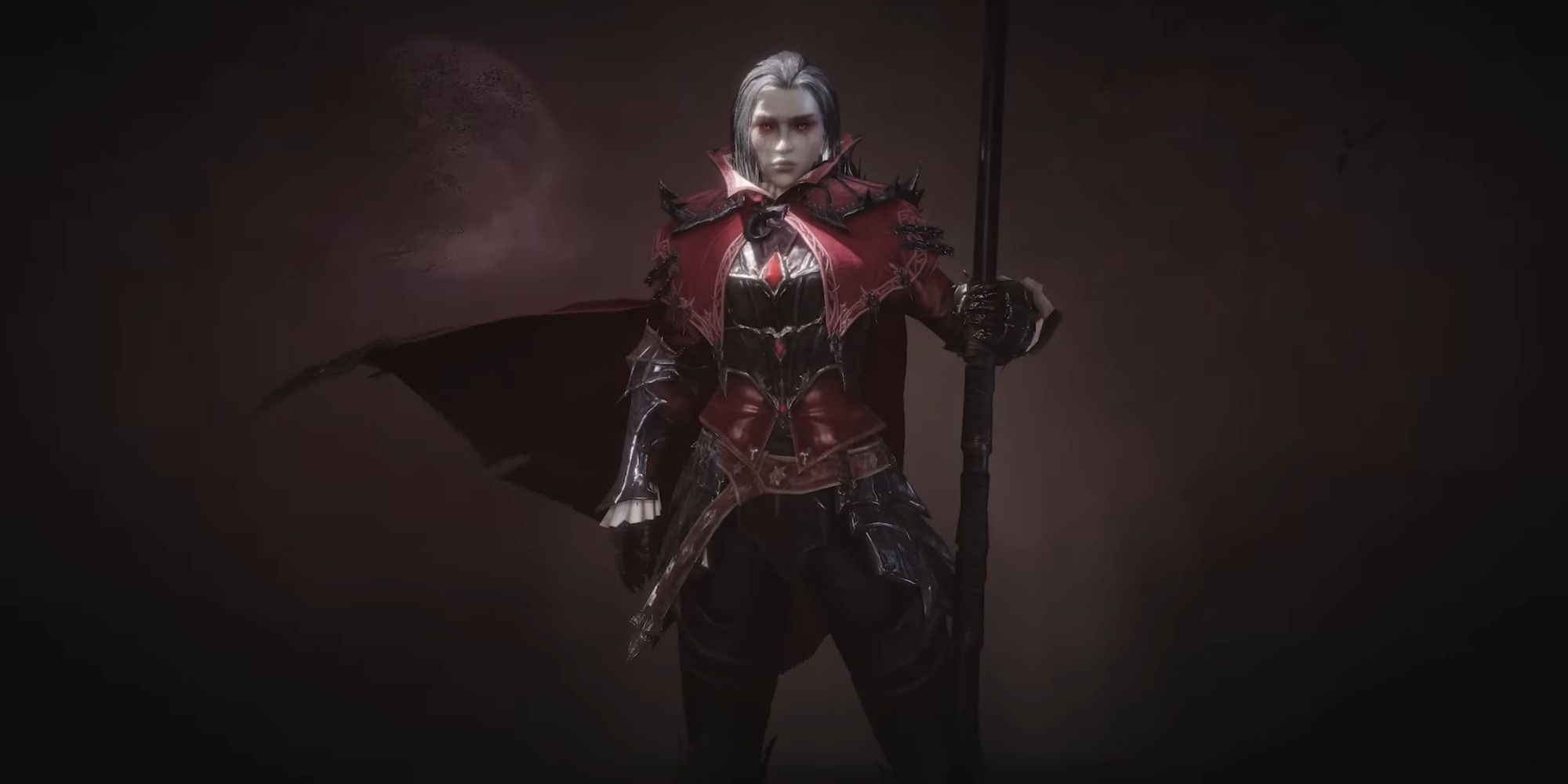 Diablo Blood Knight with full moon behind them