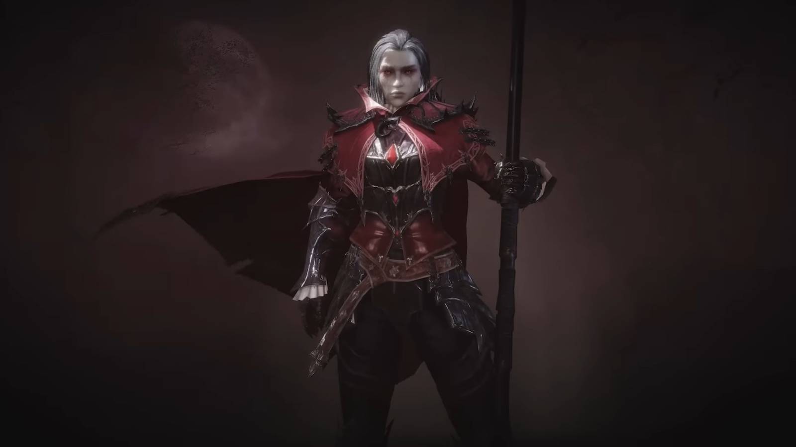 Diablo Blood Knight with full moon behind them