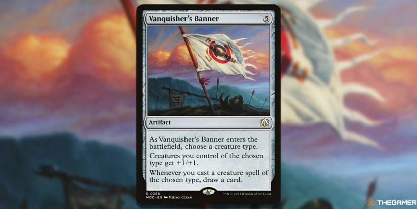 mtg cards like vanquisher's banner (Retro Frame) | Time Spiral Remastered - Timeshifted - Russian draw a card. Banner of kinship or vanquishers's