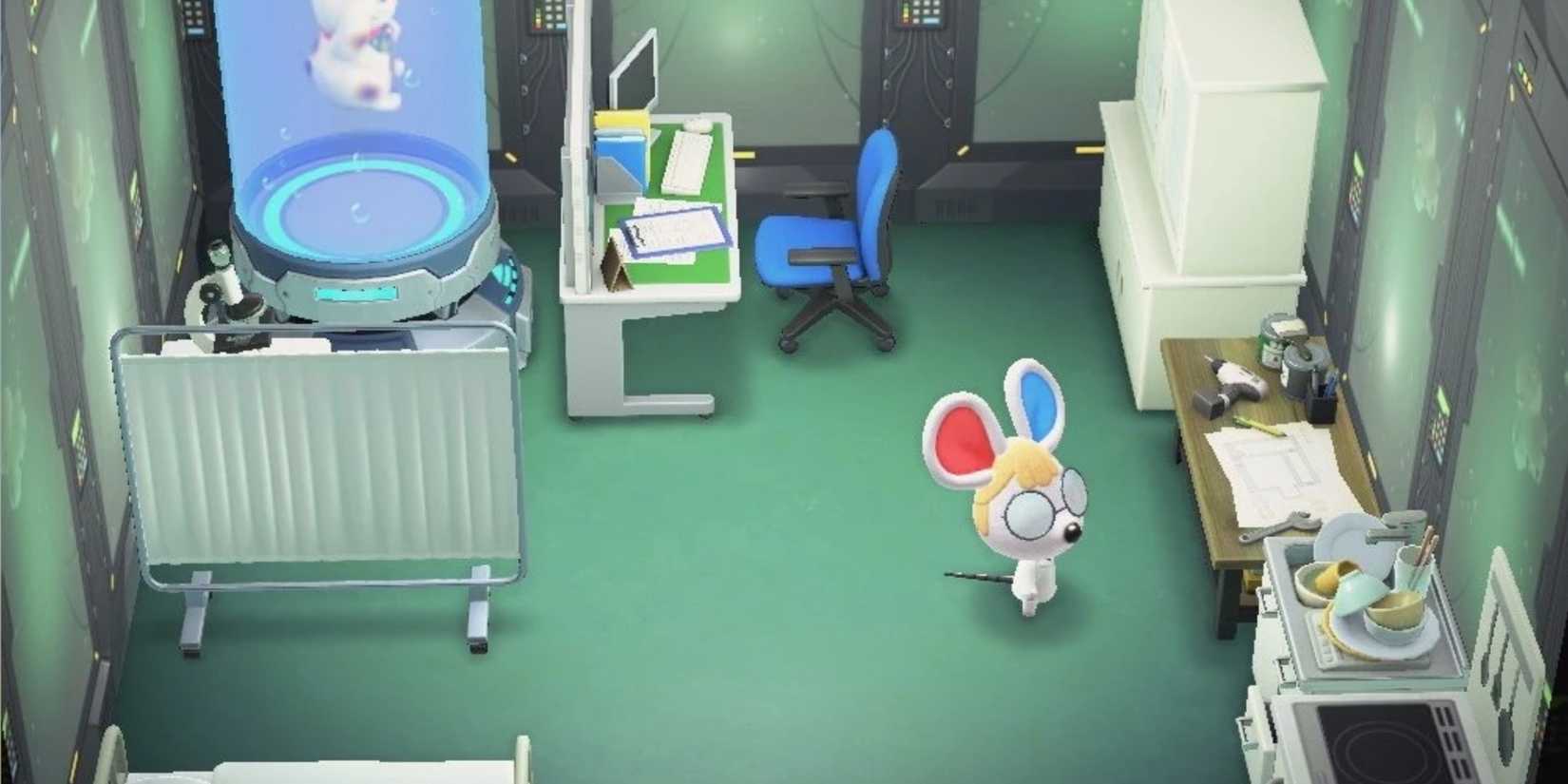 Petri in her house in Animal Crossing New Horizons.