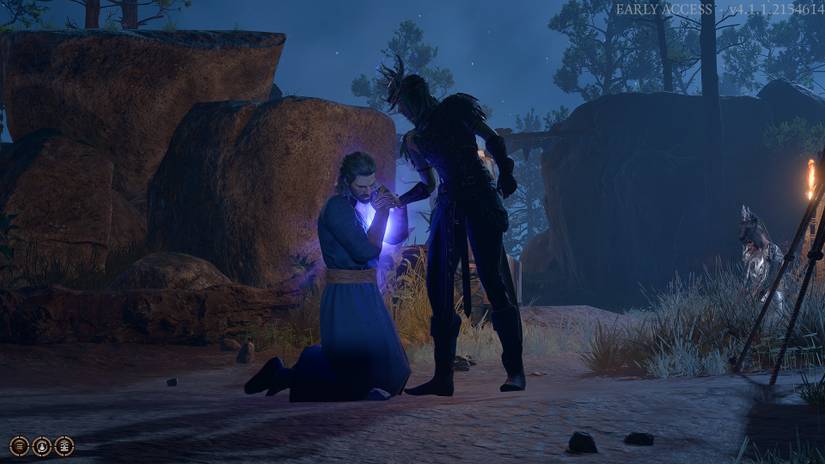 Baldur's Gate 3 Gale And Player Holding Gale's Chest
