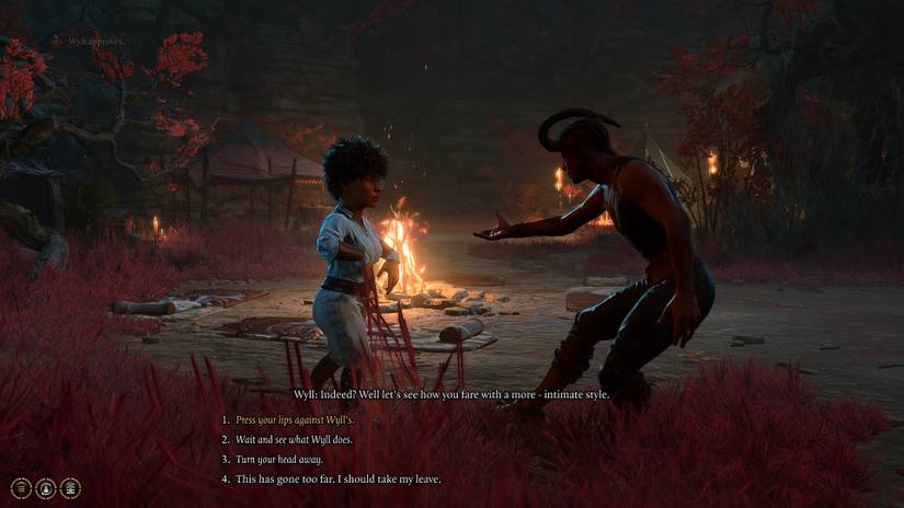 Baldur's Gate 3 Wyll Dancing In Camp