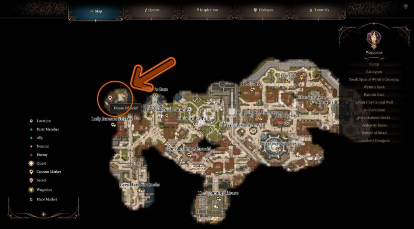 Where To Find The House Of Grief In BG3