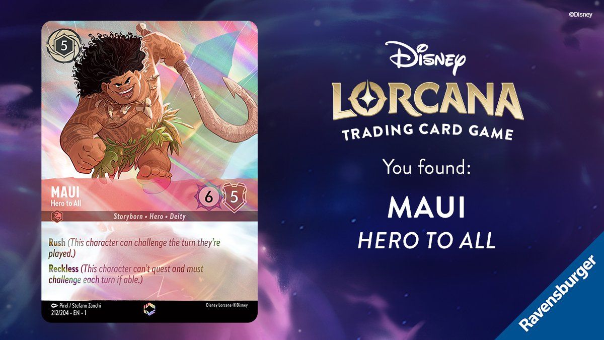 You're Welcome: Maui Joins Disney Lorcana TCG - Exclusive Reveal
