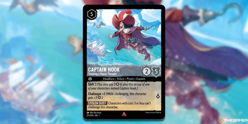 captain hook lorcana card Disney Lorcana TCG: The First Chapter Card Sleeves 65ct (Captain Hook) –  PokéNOLA Collectibles main image 1