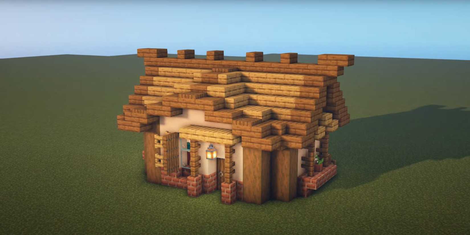 An image from Minecraft of the updated Village House.