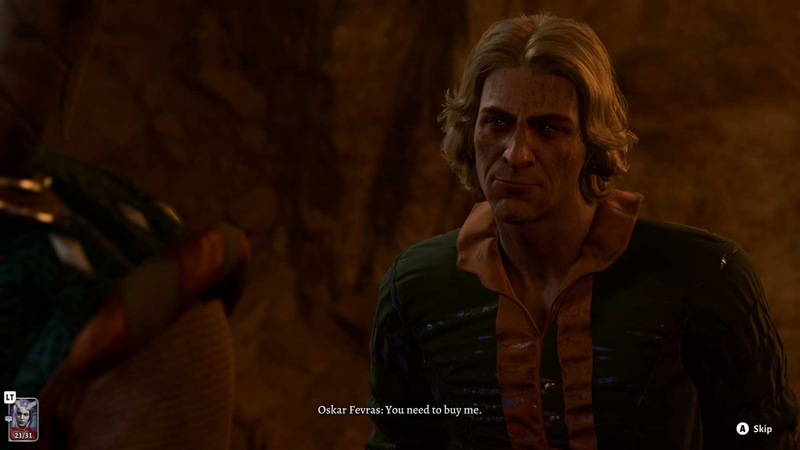 Oskar i Baldur's Gate 3.