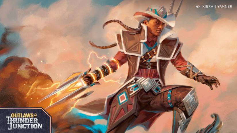 cowboy mtg cards Desert Pattern Playmats for TCG 28 x 16 inches Card Game Players and Anime Enthusiasts, Protects Enhances Grip, Larger Gaming Area Magic: The Gathering Reveals The