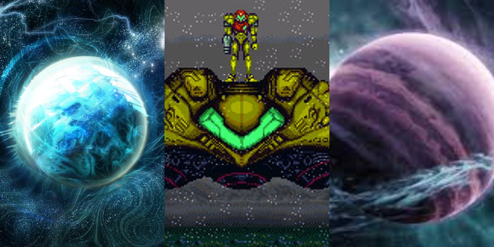 Samus Aran mirando em ambiente sci-fi de Super Metroid — Os Melhores Metroidvanias de Todos os Tempos — Jaeplay