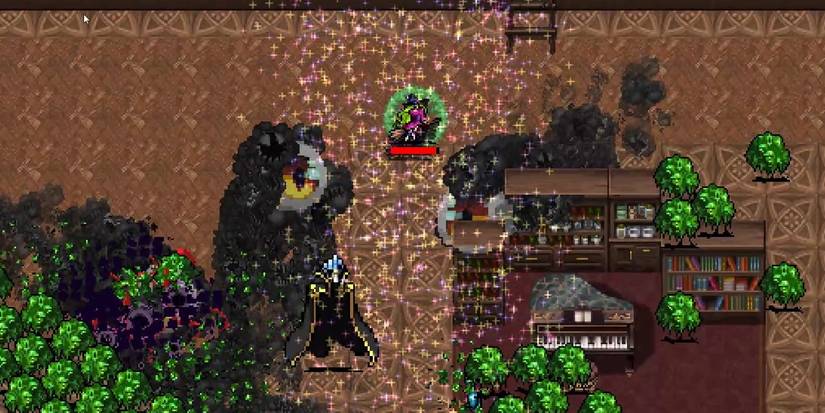 The Eyeballs of Vicious Hunger, tear through the battlefield, leaving behind black smoke and dead enemies (and sometimes coins)