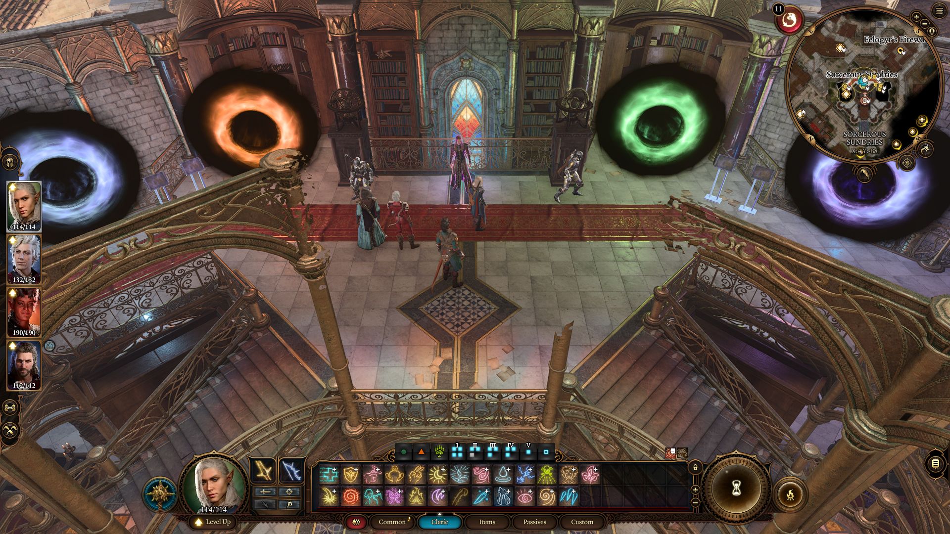 Lorroakan tests your knowledge with four portals in Baldur's Gate 3