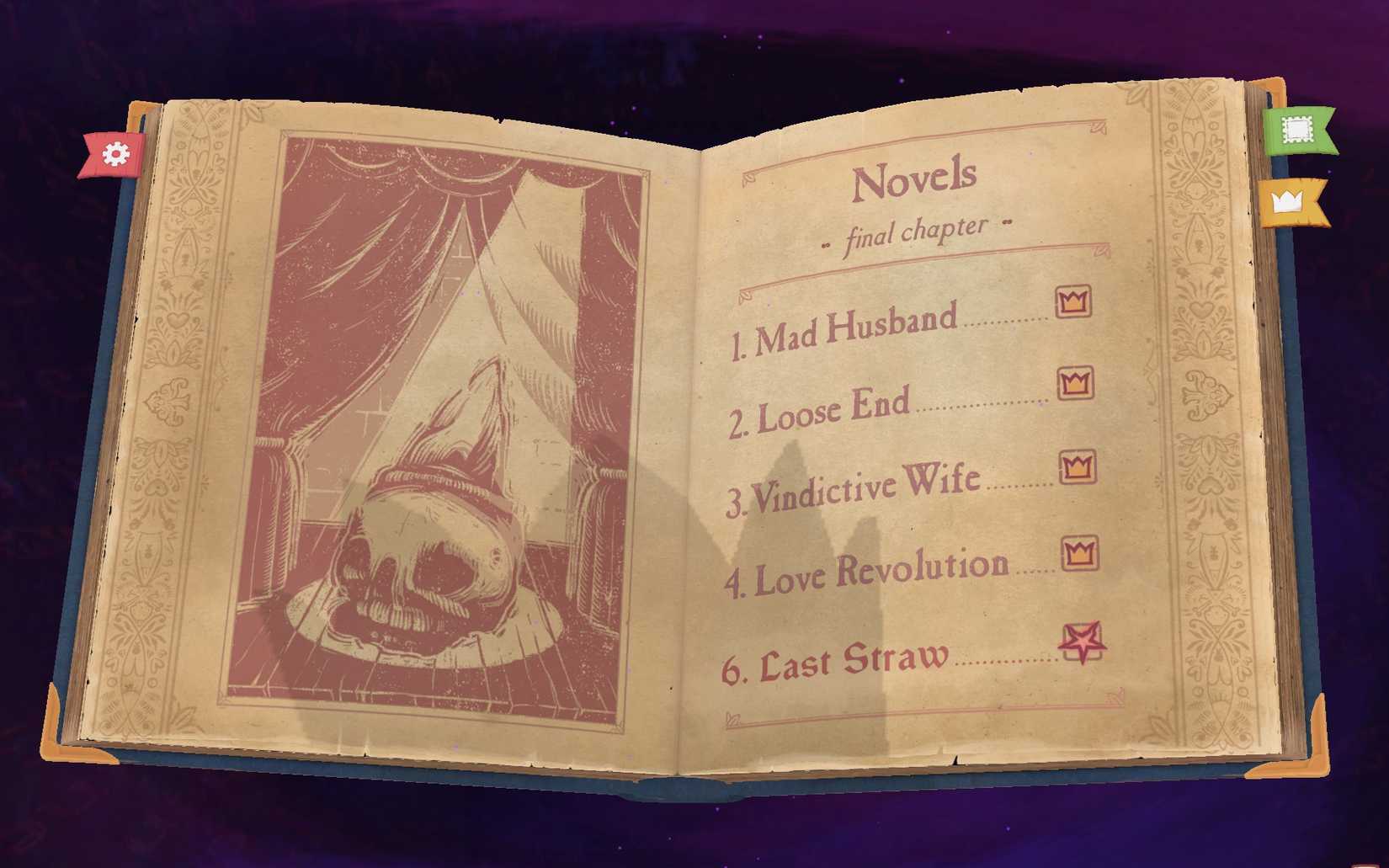 The final chapter and its five scenes in Storyteller.