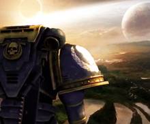 A Space Marine looking into the distance on Thanos' farm
