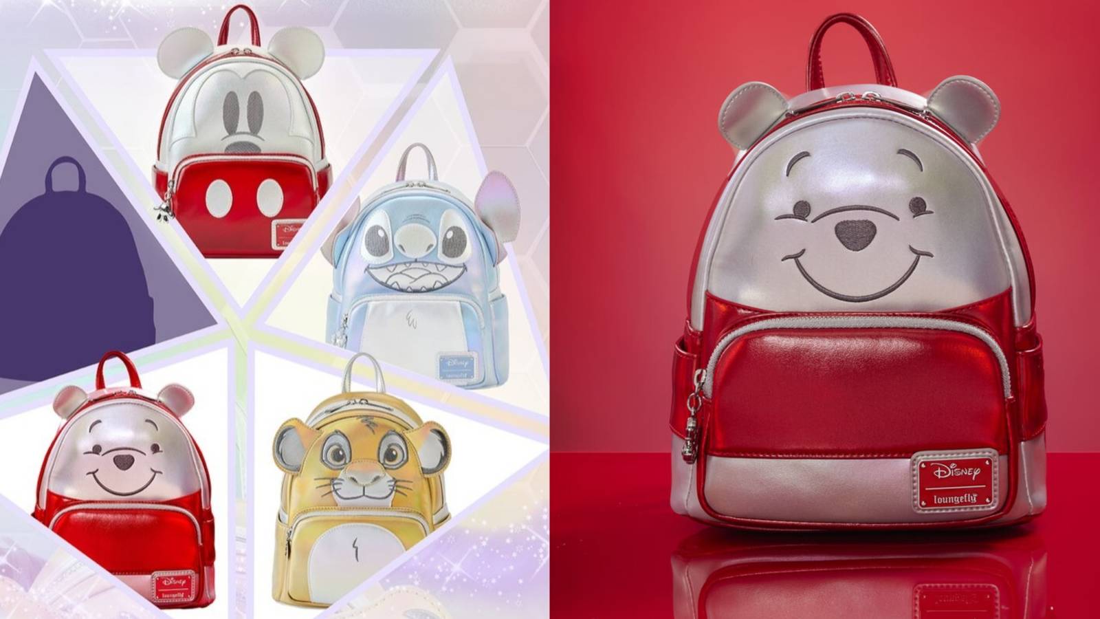 Disney 100 anniversary platinum drip loungefly backpack Celebrate 100 Years of Wonder with NEW Loungefly Backpack  main image 2
