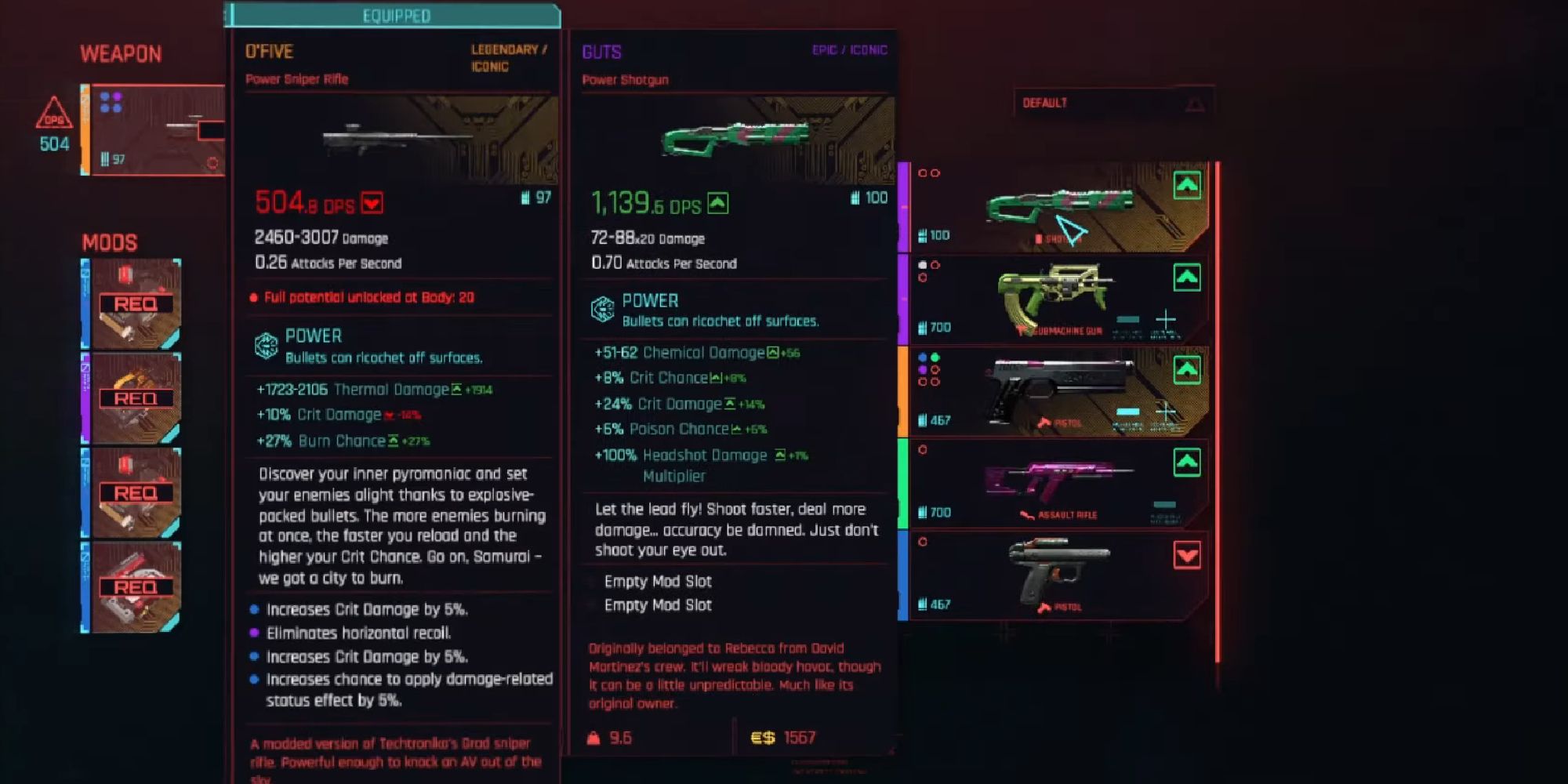 Best Weapons To Get Early In Cyberpunk 2077