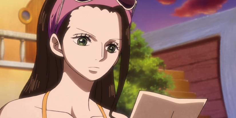 nico robin reading a paper one piece