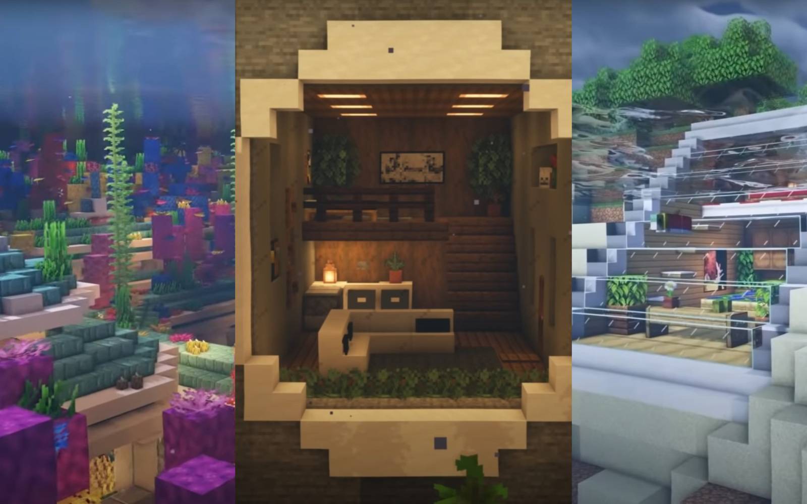under water bace intereir disine minecraft Underwater basement Minecraft: Underwater Modern House |