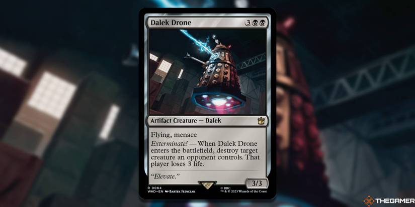 mtg dalek cards Davros, Dalek Creator (Extended Art) (Surge Foil) [Doctor Who] – TokenMTG
